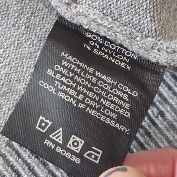 Mercer + Mettle Gray Refined Knit Open-Front Long Cardigan Sweater, Size XL - Picture 6 of 7